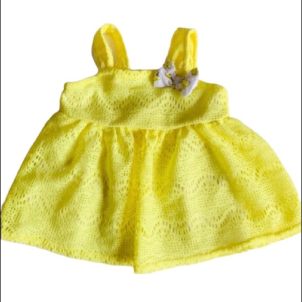 Healthtex yellow lace A-line dress bow girl’s 18M